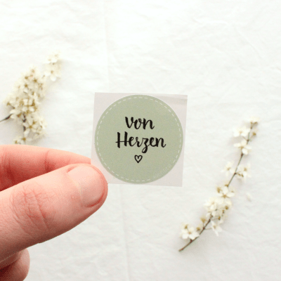 Sticker "Von Herzen"